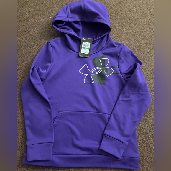 Under Armour Other - NEW UNDER ARMOUR YOUTH GIRLS LARGE L HOODIE HOODY SWEATSHIRT PULLOVER PURPLE